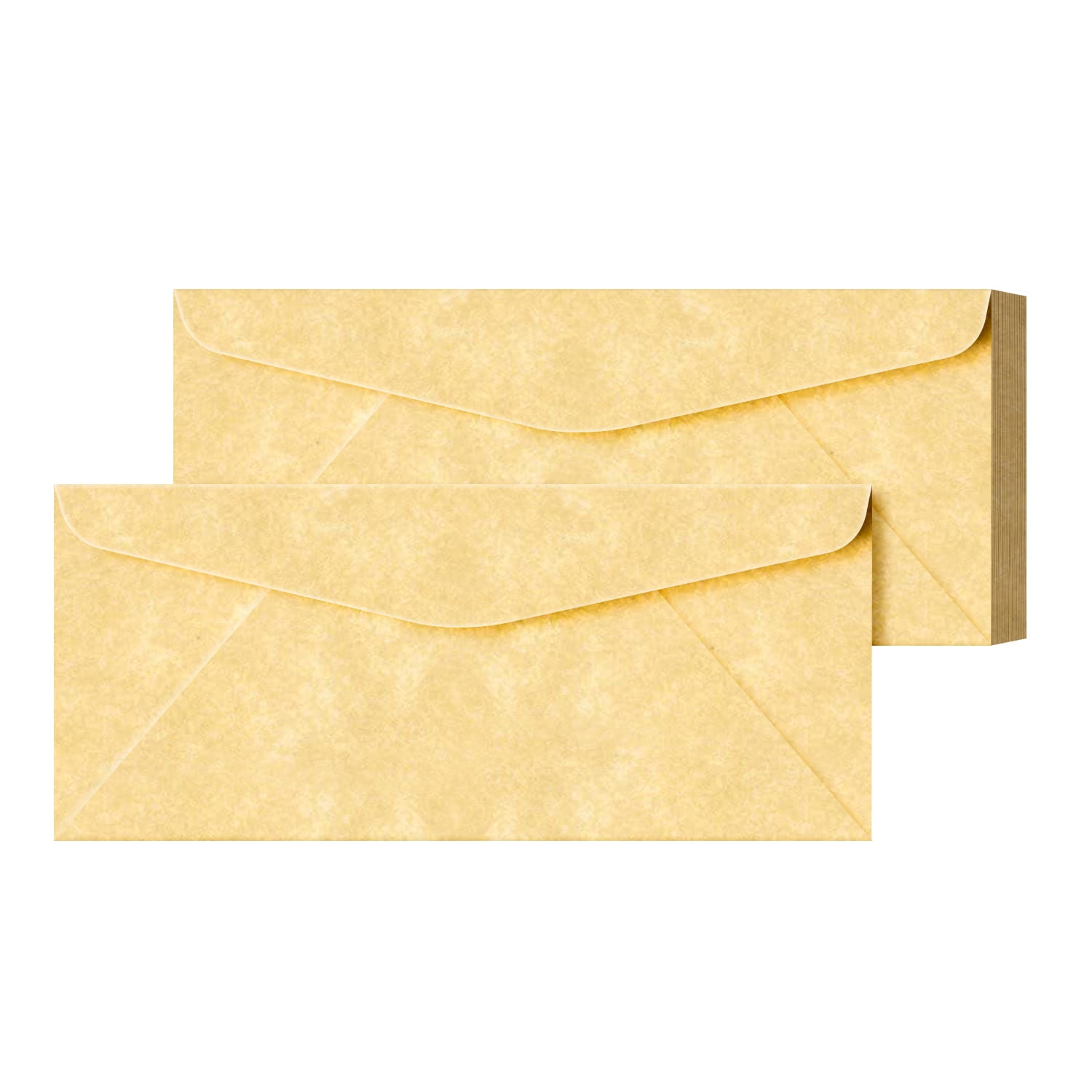 New Champagne #10 Parchment Business Envelopes – Perfect for Invitations, Greetings, Holiday, Office, Invoices, Letters, Mailings | 4 1/8 x 9 1/2 Inches | 100 Per Pack