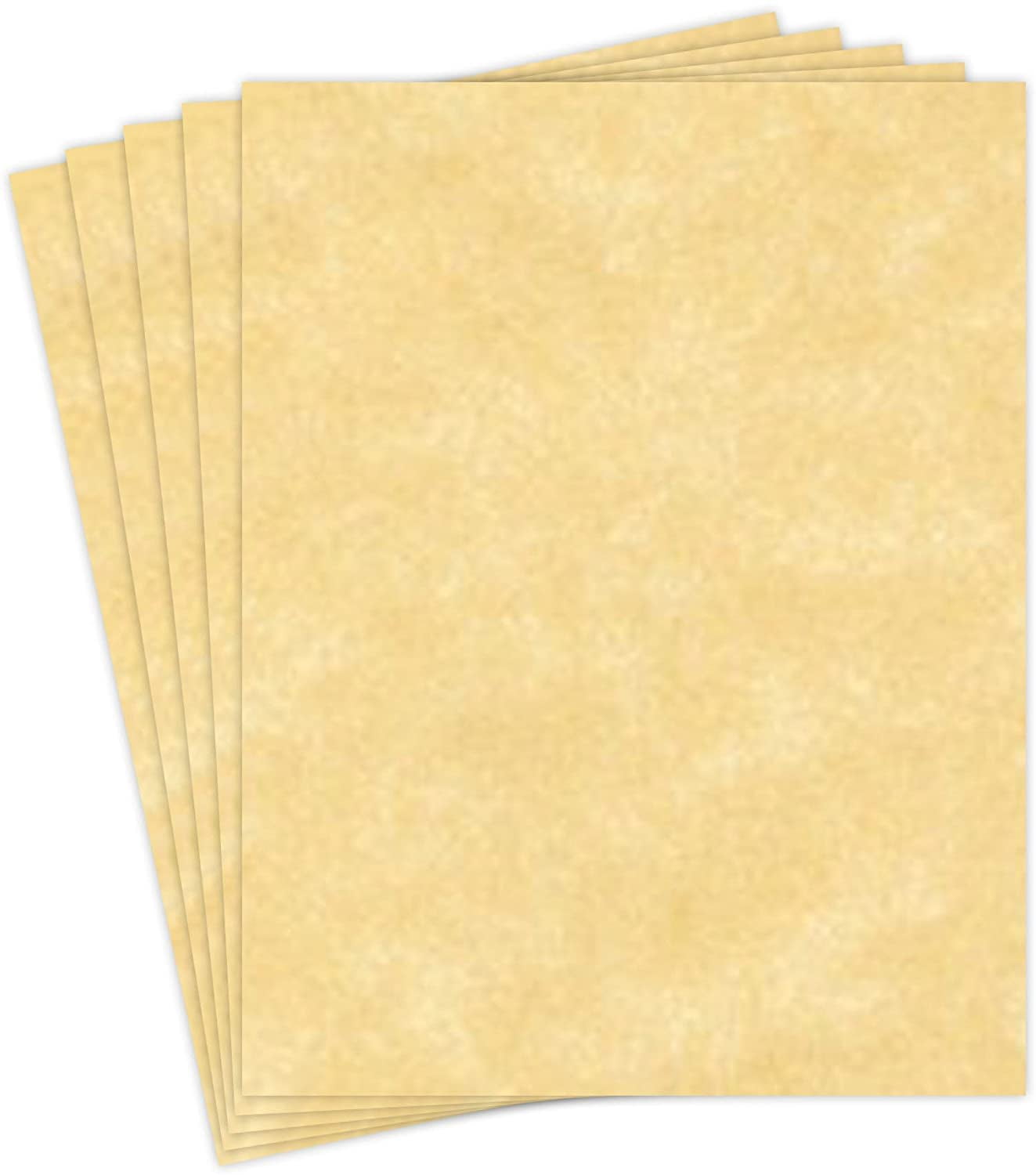 New Champagne Stationery Parchment Recycled Paper | 65Lb Cover Cardstock | 8.5" x 11" Inches | 50 Sheets Per Pack