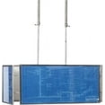 thumbnail image 1 of New Chandelier Vintage Blueprints, Hand-Made Upcycled 2-Light Rectangular, 1 of 3