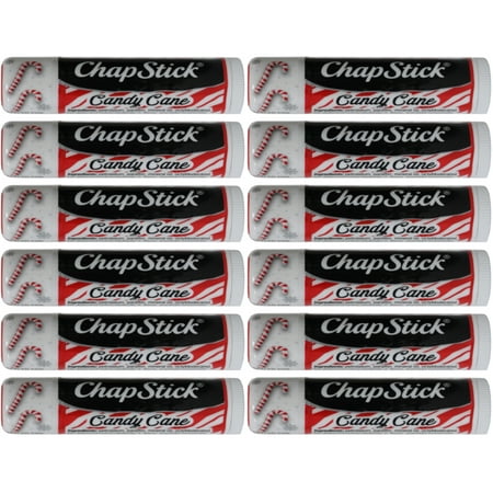 New ChapStick Candy Cane (12 Sticks) - Peppermint Fresh Taste