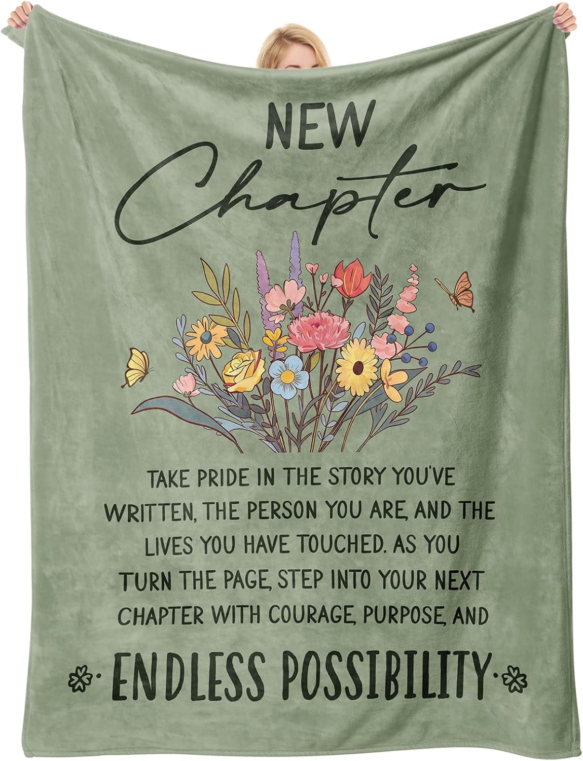 New Chapter Blanket for Women Retirement Graduation Inspirational Throw ...