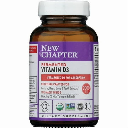 New Chapter Fermented Vitamin D3 - 60 Tablets