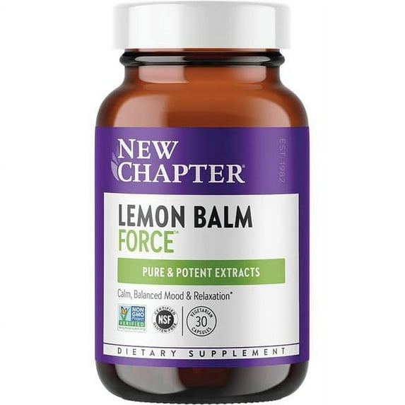 New Chapter Lemon Balm Force 30 Veg Caps