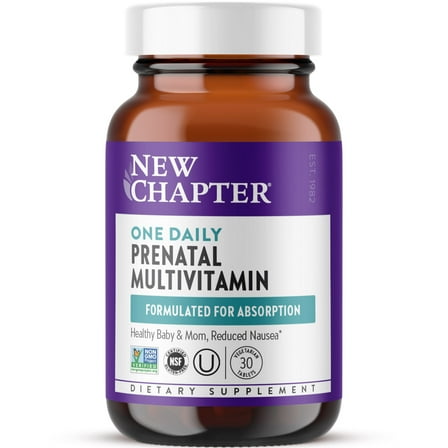New Chapter One Daily Prenatal Multivitamin 30 Veg Tabs