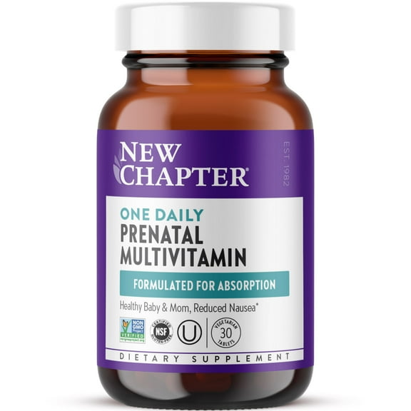 New Chapter One Daily Prenatal Multivitamin 30 Veg Tabs