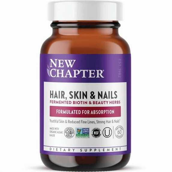 New Chapter Perfect Hair Skin and Nails Multivitamin Vegetarian Capsules, 60 Ct