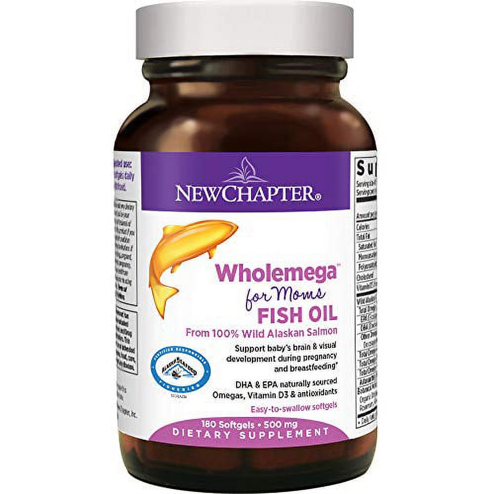 New Chapter Wholemega for Moms Fish Oil Softgels 2000 Mg, 180 Ct