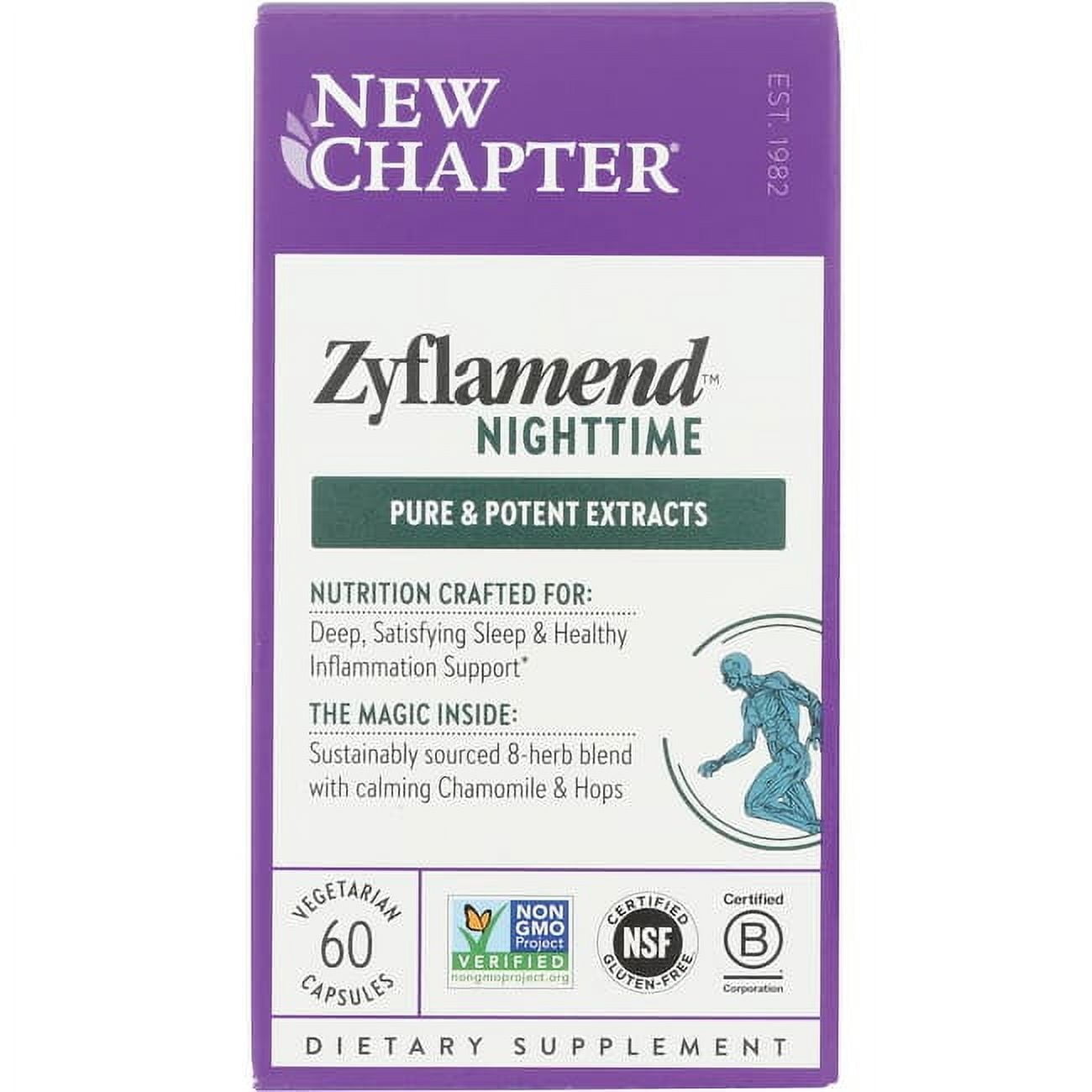 New Chapter Herbal Zyflamend NightTime Vegetarian Capsules, 60 Ct