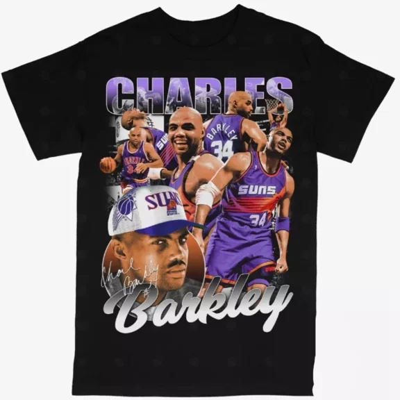 New Charles Barkley Gift For Fans Unisex S-5XL Shirt JU1 ,Black color,size 4XL