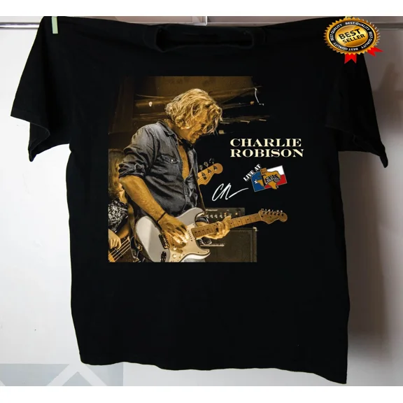 New Charlie Robison Live At Texas Shirt Short Sleeve Black Unisex S-234Xl TT738 | eBay