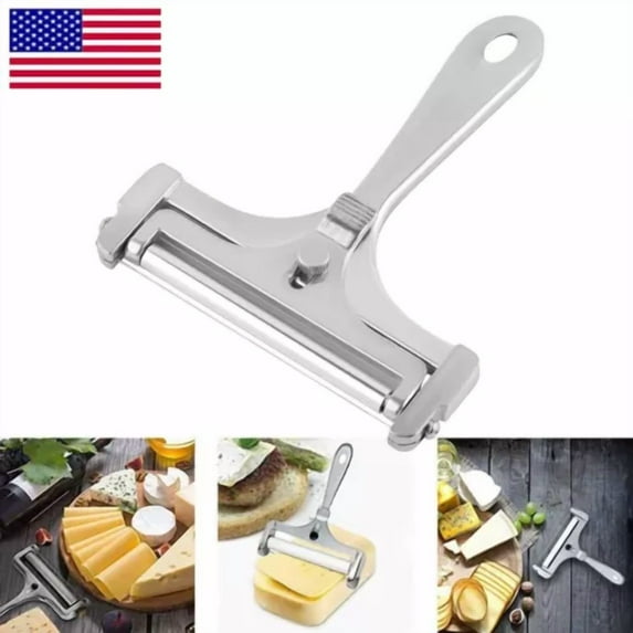 New Cheese Slicer Stainless Steel Wire Chees Cutter Thickness Adjustable*Cutter.