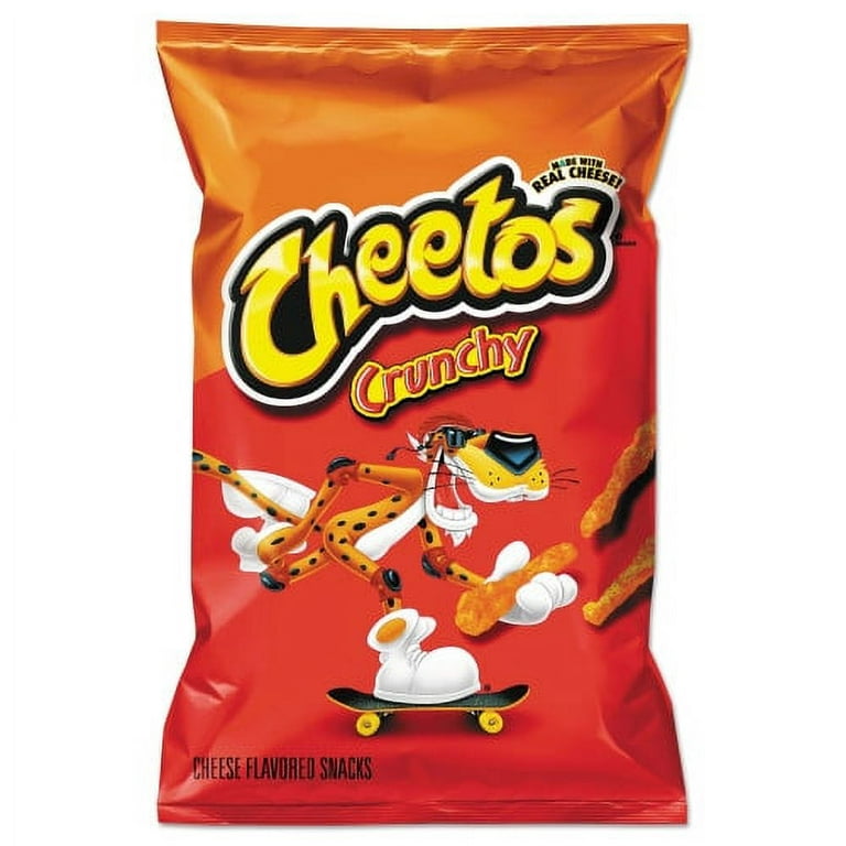 (4 pack) Cheetos Crunchy Flamin' Hot Cheese Puff Chips, 15oz Bag