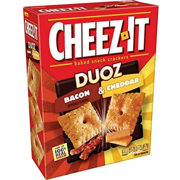 New Cheez-It Baked Snack Crackers Duoz Bacon & Cheddar12.4 Oz ( 2 Pack)