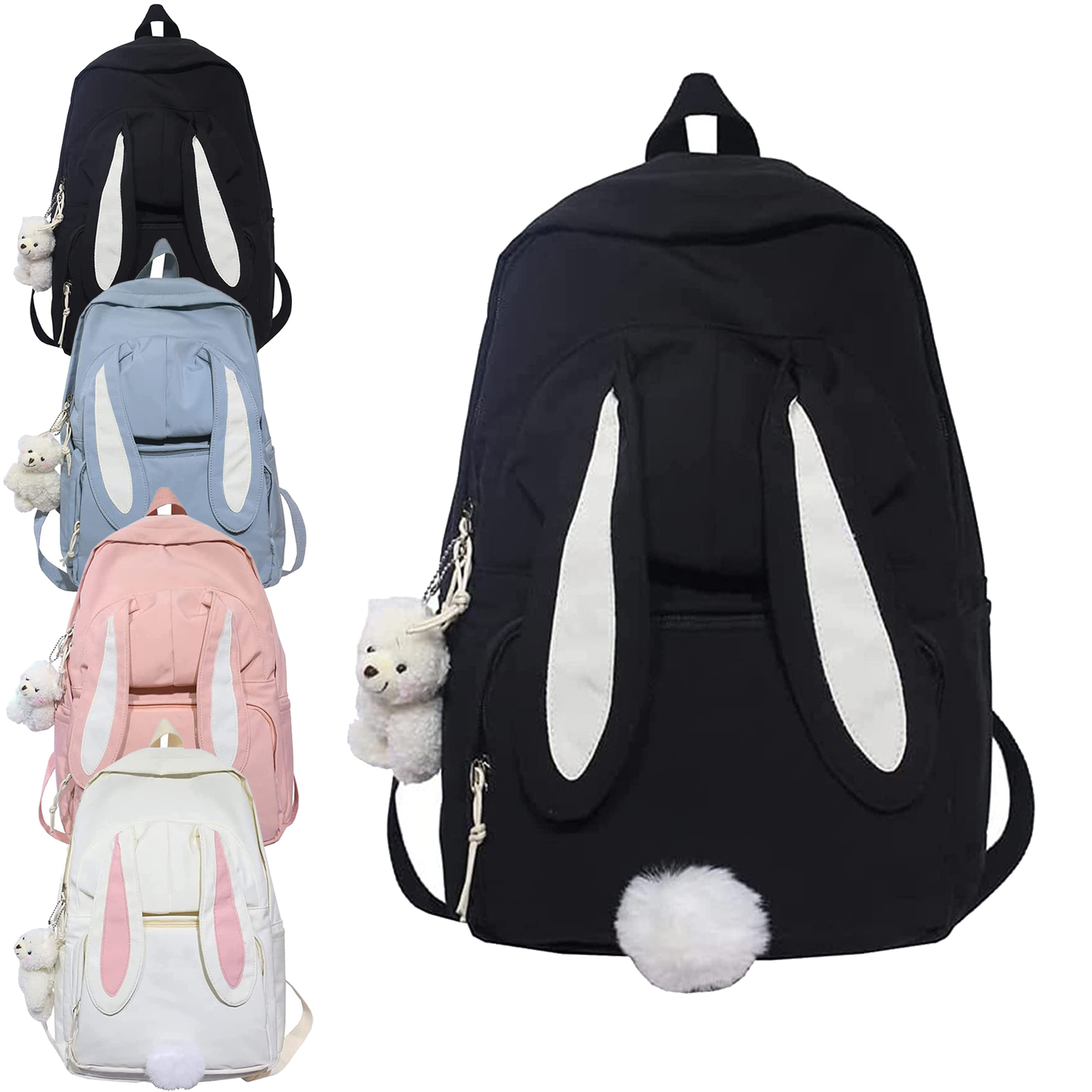 New Children Rabbit Baby Bag with Ears Backpack School Bags Cute Bunny