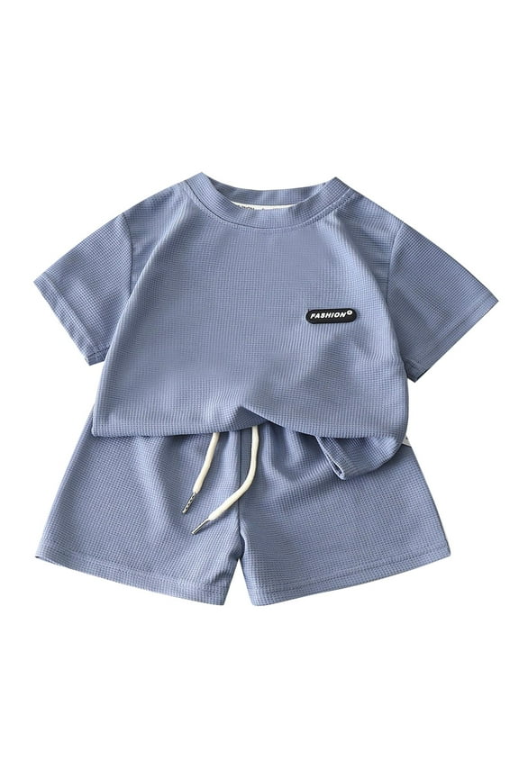 New Children Wear Summer Casual Suit Loose Clothes Sets Boys Short Sleeve Baby Lovely Dailywear