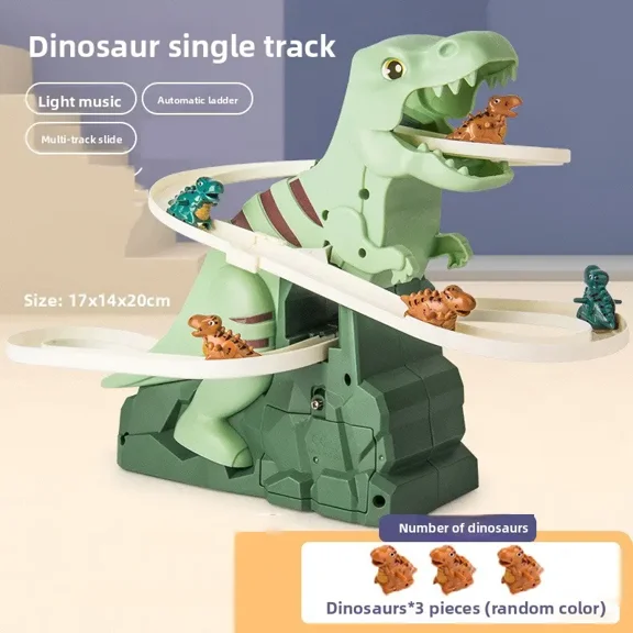 New Children's Dinosaur Toy Car Track Boys Simulation Track Inertia Sliding Climbing Stairs Electric Track Model