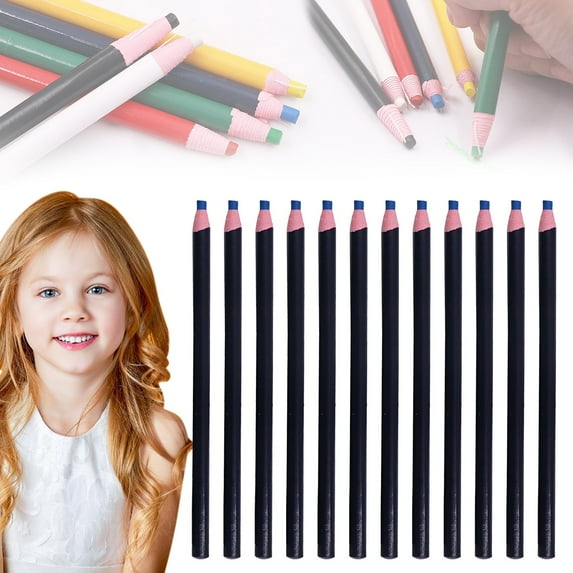 New China Markers Pencils – Blue Color Pencils China Markers, 12PCS Peel off China Marker Grease Pencil for Vinyl Metal Wood Paper Fabrics Leather Cellophane Blue Color Pencils
