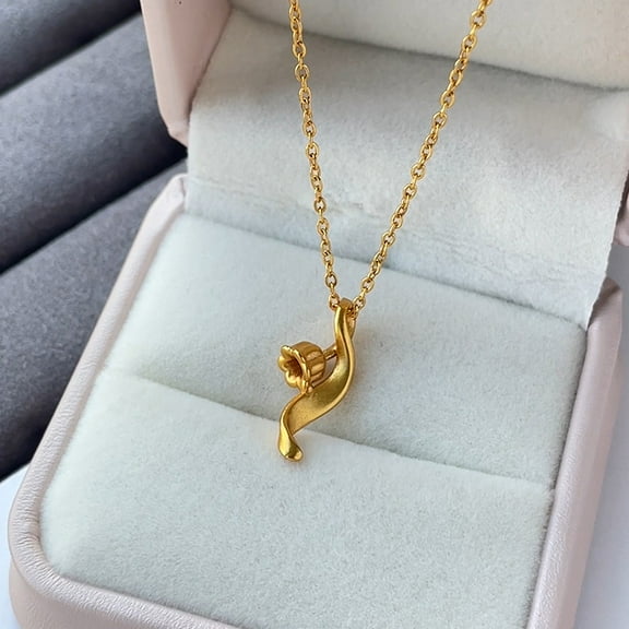 New Chinese Frosted Lily Necklace For Women