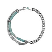 New Chinese Style Jade Safety Clasp Bracelets Retro Punk Titanium Steel Layered Bracelets for Men Women, YQZIYOU