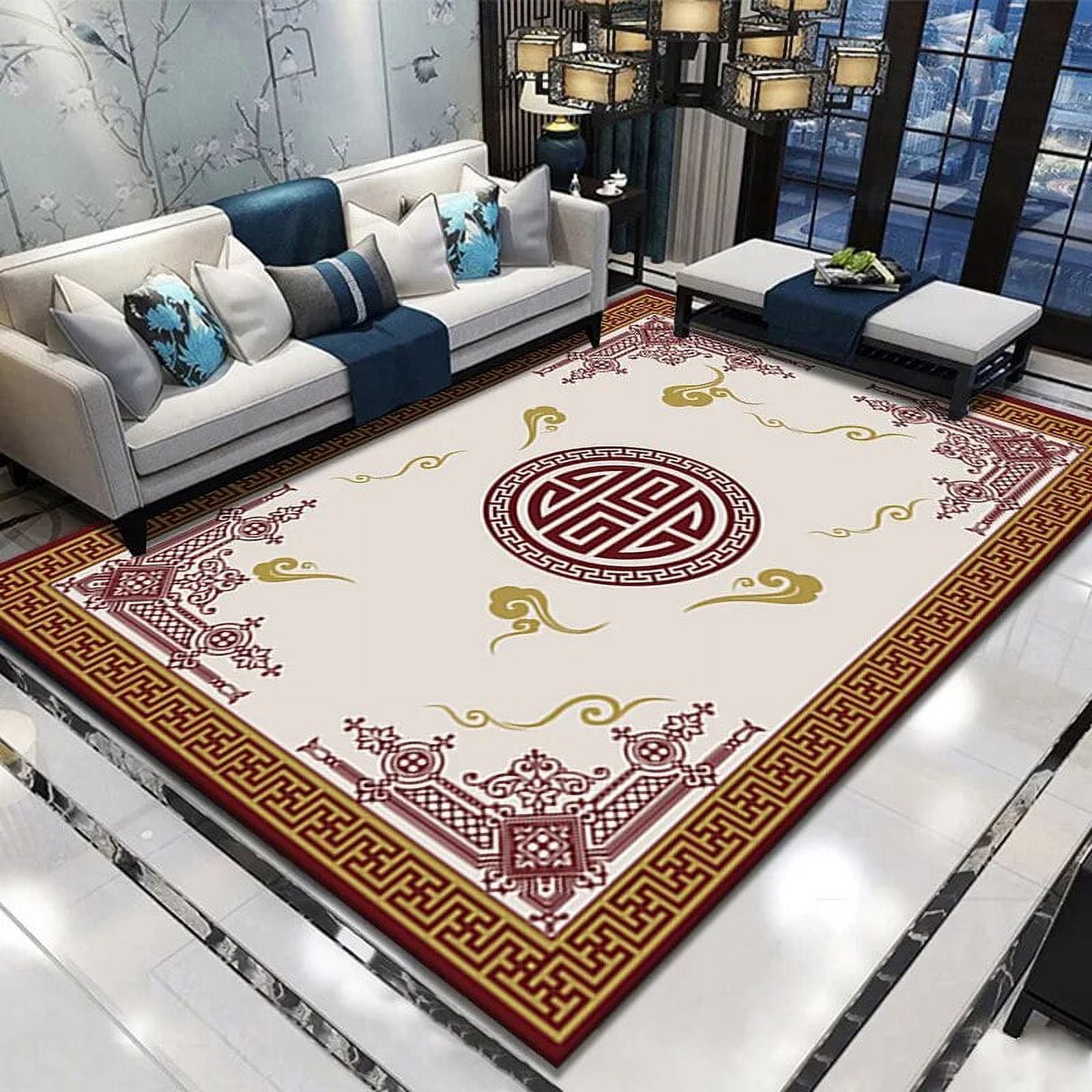 New Chinese-style Carpet Living Room Area Rug Non-slip 3D Printing