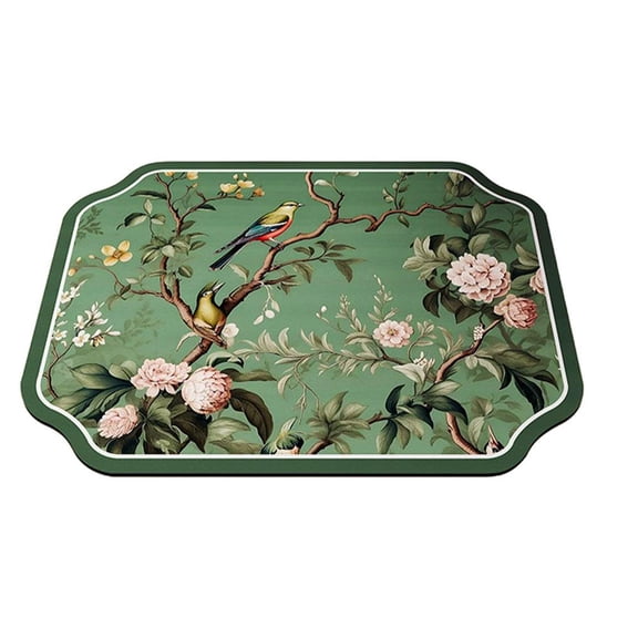 New Chinese-style magpie placemat, Placemats Set, 30x40cm Asian Bird Style Table Mats Ancient Chinese Paintings, for Indoor Outdoor Kitchen Dining Table - Type A