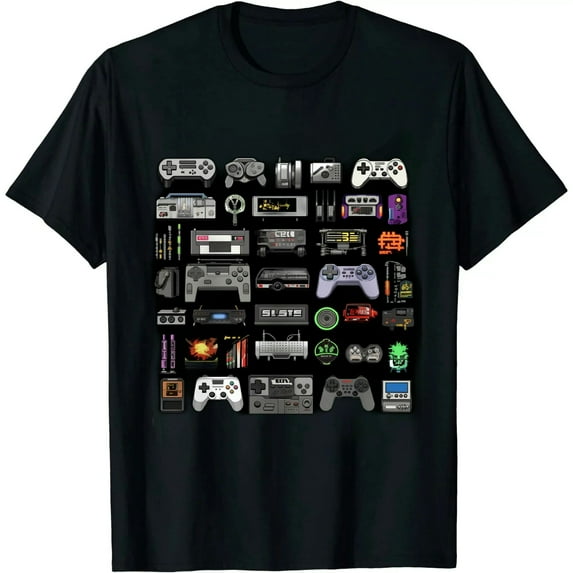 New Choose Your Weapon Controller Gamer Nerd Geek Funny DT Adult T-Shirt Tee
