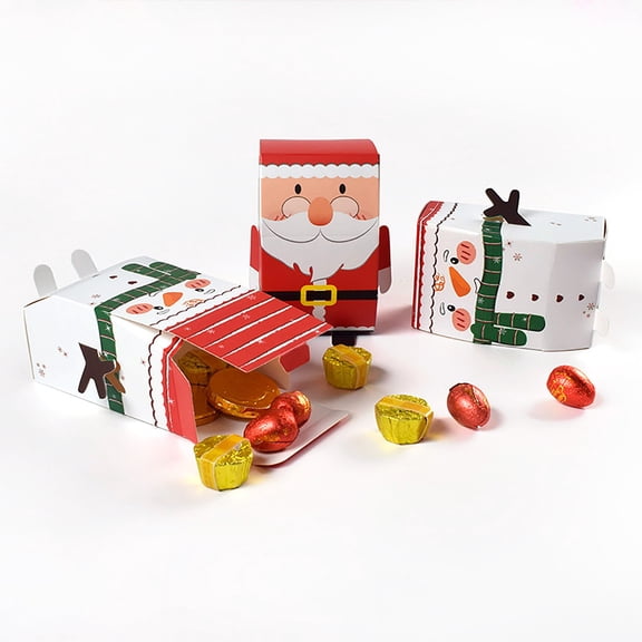 New Christmas 3D Santa Candy Box Adorable Snowman Gift Packaging Box Perfect For Christmas And Wrapping Design Ample Capacity Easy To Use,storage rack