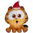 thumbnail image 1 of New Christmas Airblown Inflatables Yard Decoration Baby Garfield with Santa Hat, 4.2 ft, 1 of 6