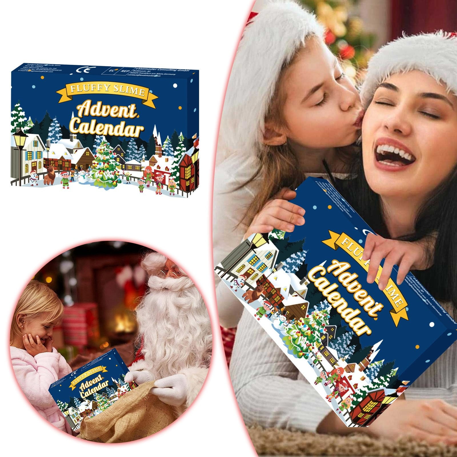 New Christmas Children's Foaming Glue 24 Numbers Advent Countdown