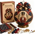 thumbnail image 1 of New Christmas Classics Patchwork Ornament DIY Kit Santa Claus Traditional Quilted Bauble Making Set For Festive Home Decor & Grandmother Gift Idea (Nutcracker), 1 of 7