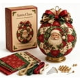 thumbnail image 1 of New Christmas Classics Patchwork Ornament DIY Kit Santa Claus Traditional Quilted Bauble Making Set For Festive Home Decor & Grandmother Gift Idea (Santa Claus), 1 of 7