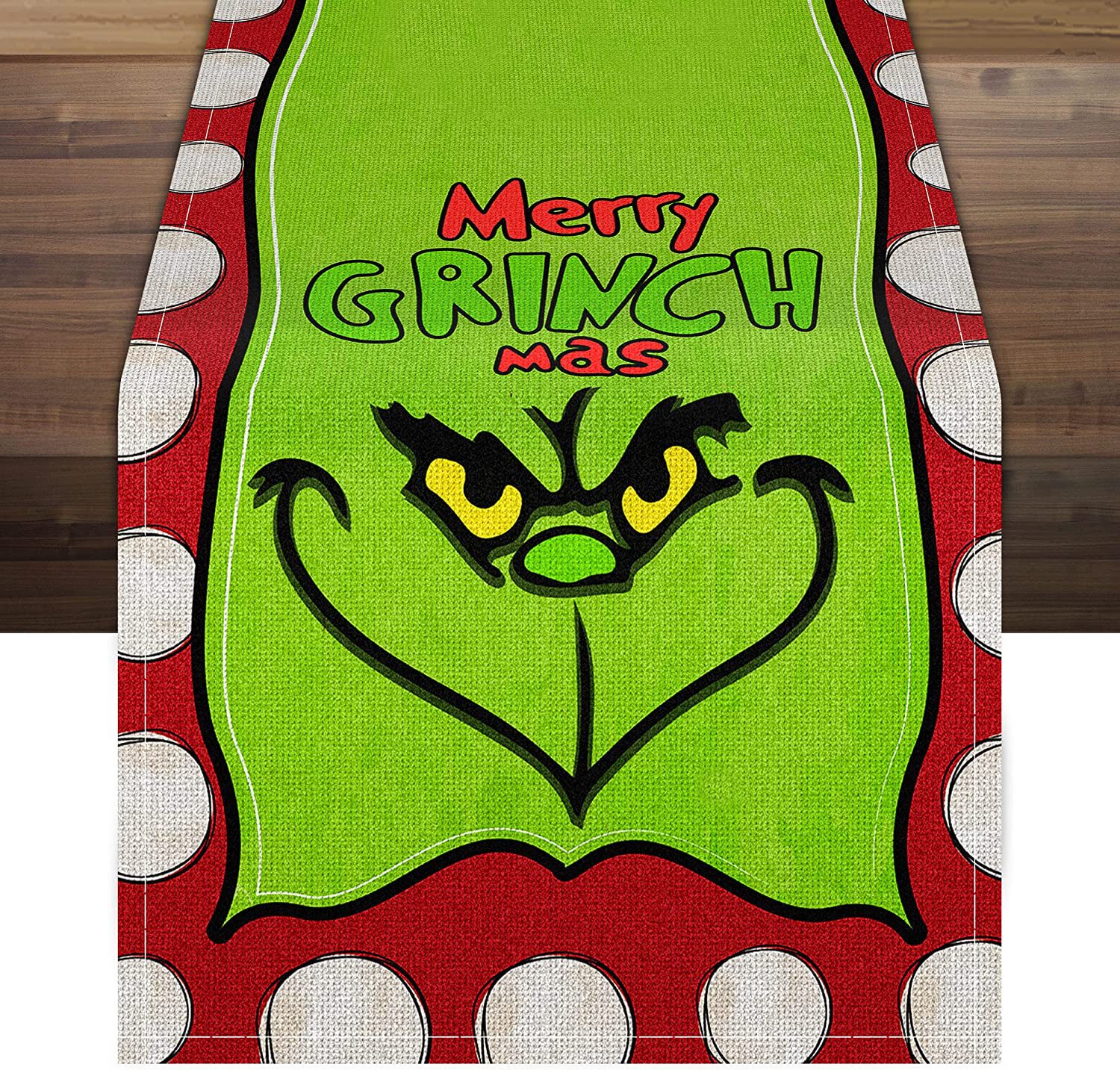 New Christmas Grinch table flag, the Grinch linen table mat tablecloth