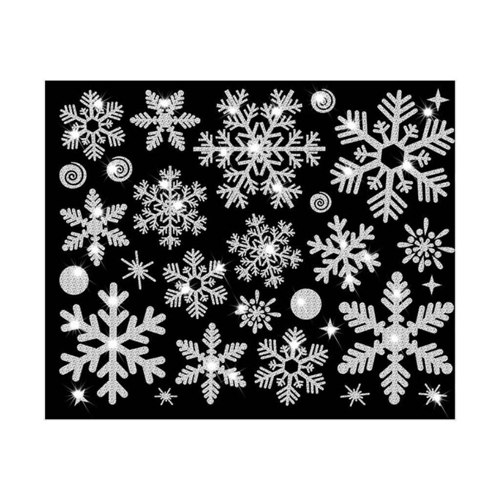 New Christmas Snowflake Window Sticker Wall Sticker Door Sticker Wallpaper Peel and Stick, Wall Decals Clearance Under $5.00