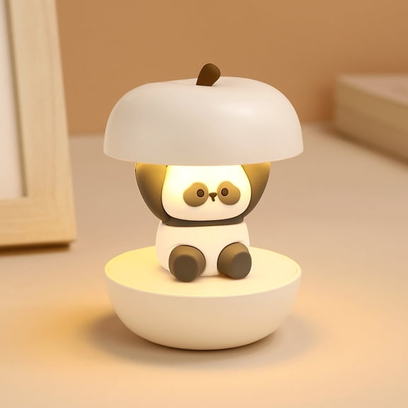 New Christmas Spring Festival Peace and Joy Night Light Rechargeable Cute Panda Eye Protection Bedroom Sleep Light Atmosphere Light