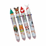 New Christmas Tree Santa 6 Colors Cartoon Press Cute Ballpoint Pen For Students Christmas Gifts Creative Hand Account Pen Press Ball Point Pen Random * 1 * 1ml