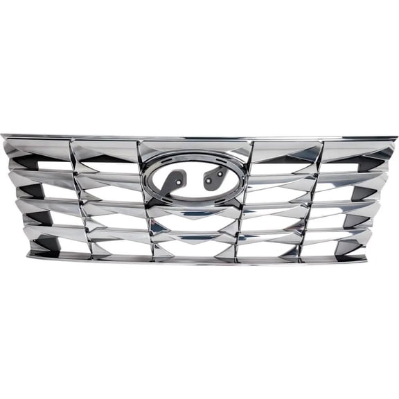New Chrome Grille Assembly Compatible With Hyundai Tucson SE 4 Cyl 2.5L Tucson Luxury Plug-In Hybrid 4 Cyl 1.6L Tucson SEL 4 Cyl 2.5L 2022-2024 By HY1200249 86350N9100