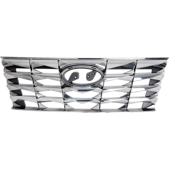 New Chrome Grille Assembly Compatible With Hyundai Tucson SEL 4 Cyl 2.5L Tucson Urban 4 Cyl 2.5L SE Preferred 2022-2024 By HY1200249 86350N9100