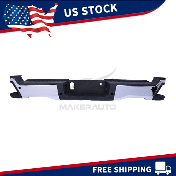 New Chrome Rear Bumper Assembly w/ Park For 2023-2025 Ford F250 F350 SUPER DUTY