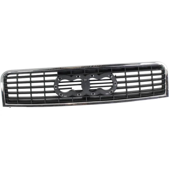 New Chrome Shell Grille Assembly Compatible With Audi A4 Quattro Base 6 Cyl 3.2L A4 Quattro Base 4 Cyl 2.0L A4 Avant 6 Cyl 3.0L 2002-2005 By AU1200114 8E0853651G5PV