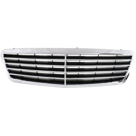New Chrome Shell Grille Assembly Compatible With Mercedes Benz C280 4Matic 6 Cyl 3.0L C32 AMG Base 6 Cyl 3.2L C350 Luxury 6 Cyl 3.5L 2001-2007 By MB1200117 MB1200143 20388002239040