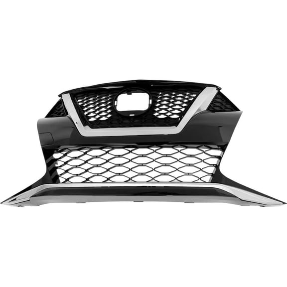 New Chrome Shell Grille Assembly Compatible With Nissan Maxima SV 6 Cyl 3.5L Maxima S 6 Cyl 3.5L Maxima SL 6 Cyl 3.5L 2019-2023 By NI1200297 623109DJ0A