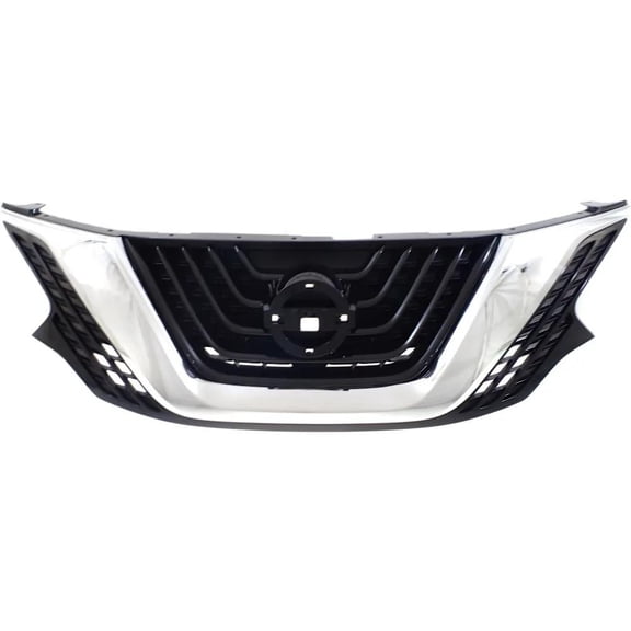 New Chrome Shell Grille Assembly Compatible With Nissan Murano S 6 Cyl 3.5L Murano Platinum 6 Cyl 3.5L Murano SL 6 Cyl 3.5L Murano SV 6 Cyl 3.5L 2015-2018 By NI1200278 623109UA8A