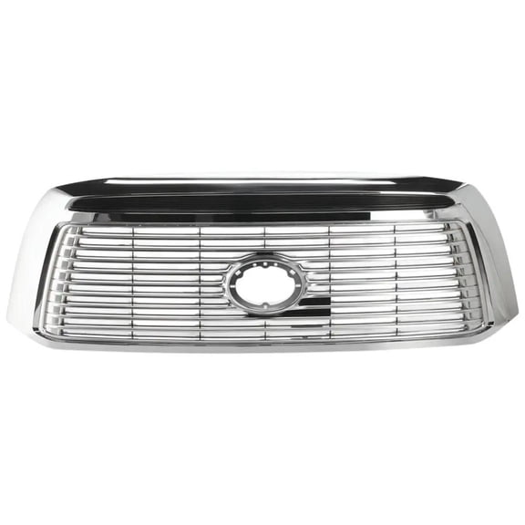 New Chrome Shell Grille Assembly Compatible With Toyota Tundra SR5 8 Cyl 5.7L Tundra Base 6 Cyl 4.0L Tundra Base 8 Cyl 4.6L 2010-2013 By TO1200338 531000C250
