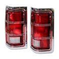 thumbnail image 2 of Smoke Tail Lights With Chrome Trim For 81-93 Dodge Truck Ram - Pair By AFTPartscom 2 of 6