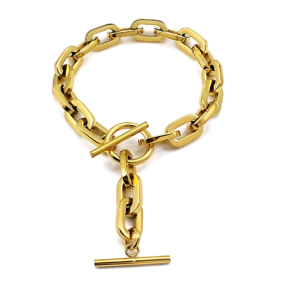 New Chunky Chain Stainless Steel Bracelets for Women fashion OT buckle Bracelet Rectangular Link Bangles Hand Jewelry