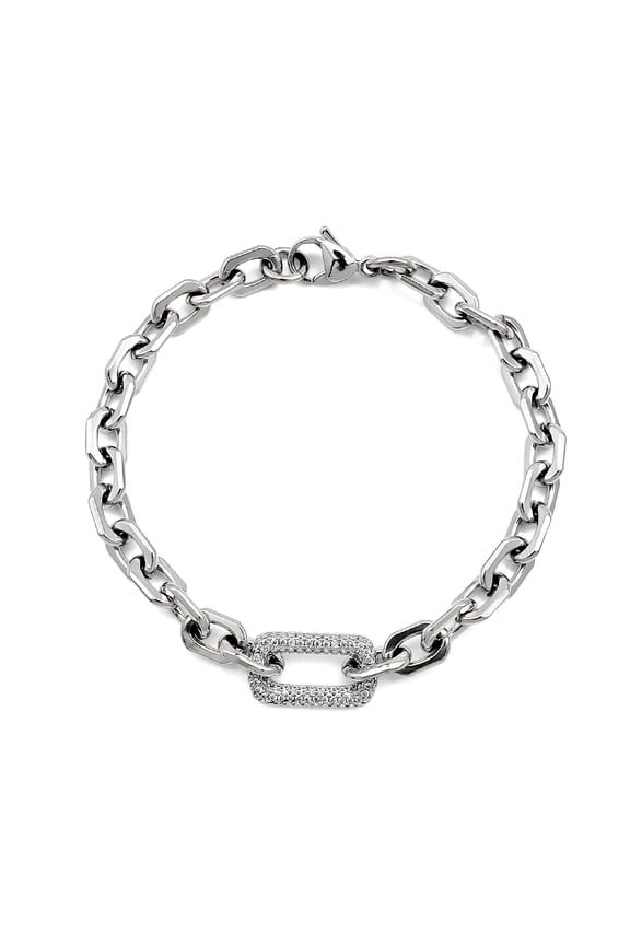 New Chunky Chain Stainless Steel Bracelets for Women fashion OT buckle Bracelet Rectangular Link Bangles Hand Jewelry