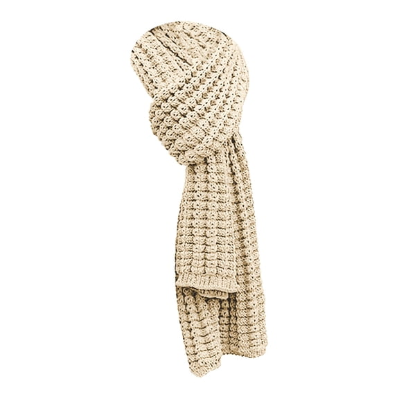 New Chunky Hand Knitted Scarf for Women Men,Thickened Solid Color Winter Scarf for Couples,Oversized Cozy Knit Scarf for Students,Soft Yarn Scarf for Cold Weather,Handmade Winter Accessory for Gifts