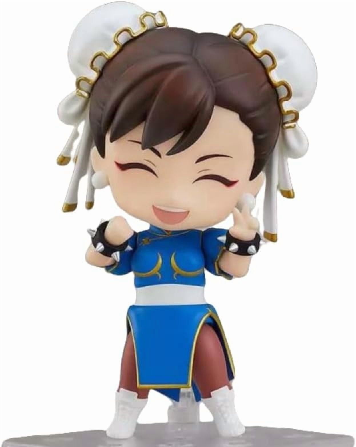 New Chunli Figure, Q Version Fighting Chunli Anime Figure 10cm/3.9inch PVC Character Cosplay Model Collectible Handicrafts for Anime Fans Gift