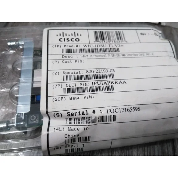 New Cisco Wic-1Dsu-T1-V2 Wan Interface Card (Sealed Box)