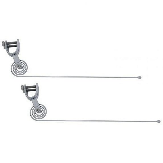 New Clamp On Vintage Style Chrome Curb Feelers / Whiskers For Classic Car, Truck, Street Rod, Universal Fit, Pair